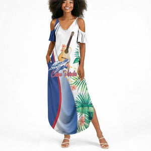 Cavaquinho Cabo Verde Summer Maxi Dress Cape Verdean Instrument Tropical Sea Turtle