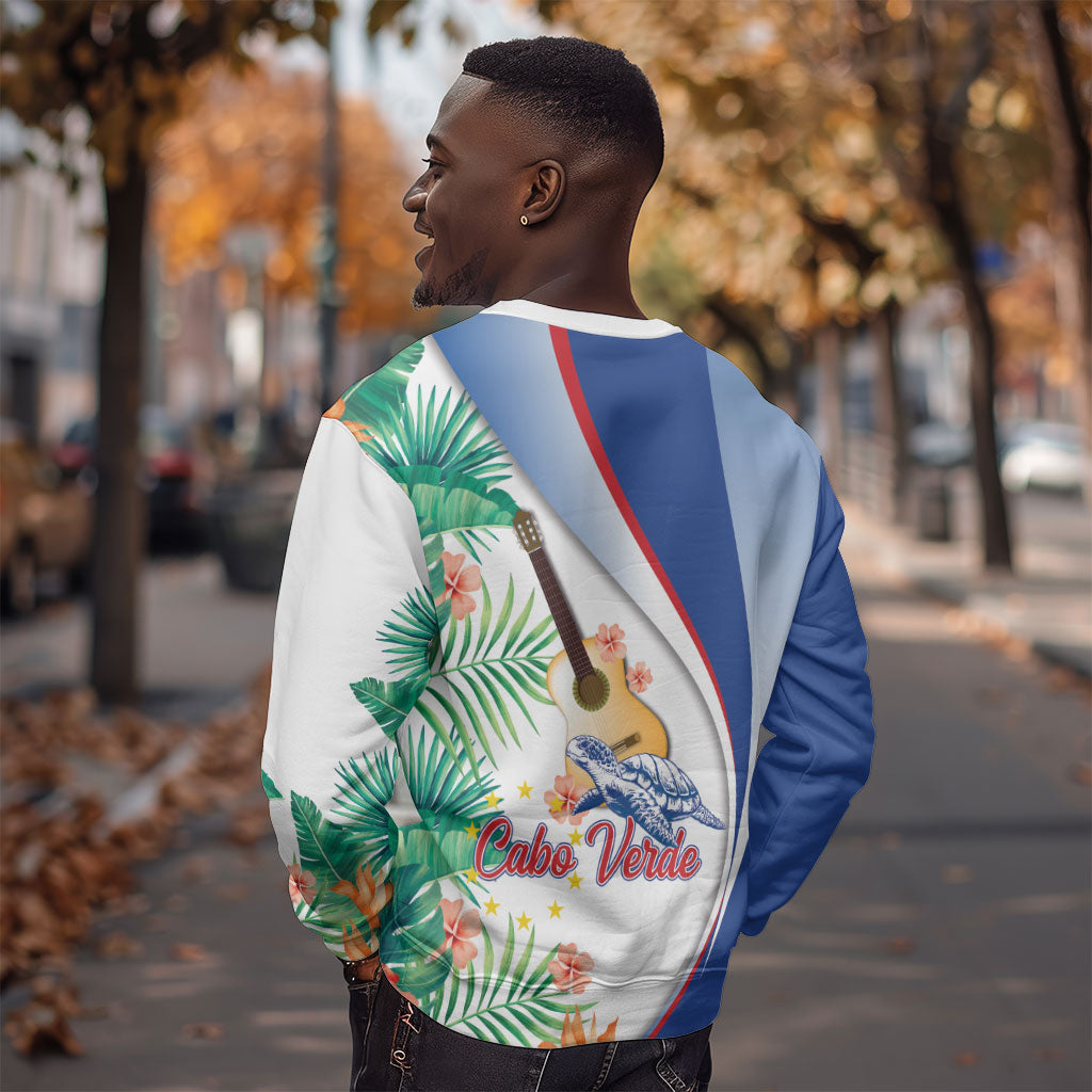 Cavaquinho Cabo Verde Sweatshirt Cape Verdean Instrument Tropical Sea Turtle