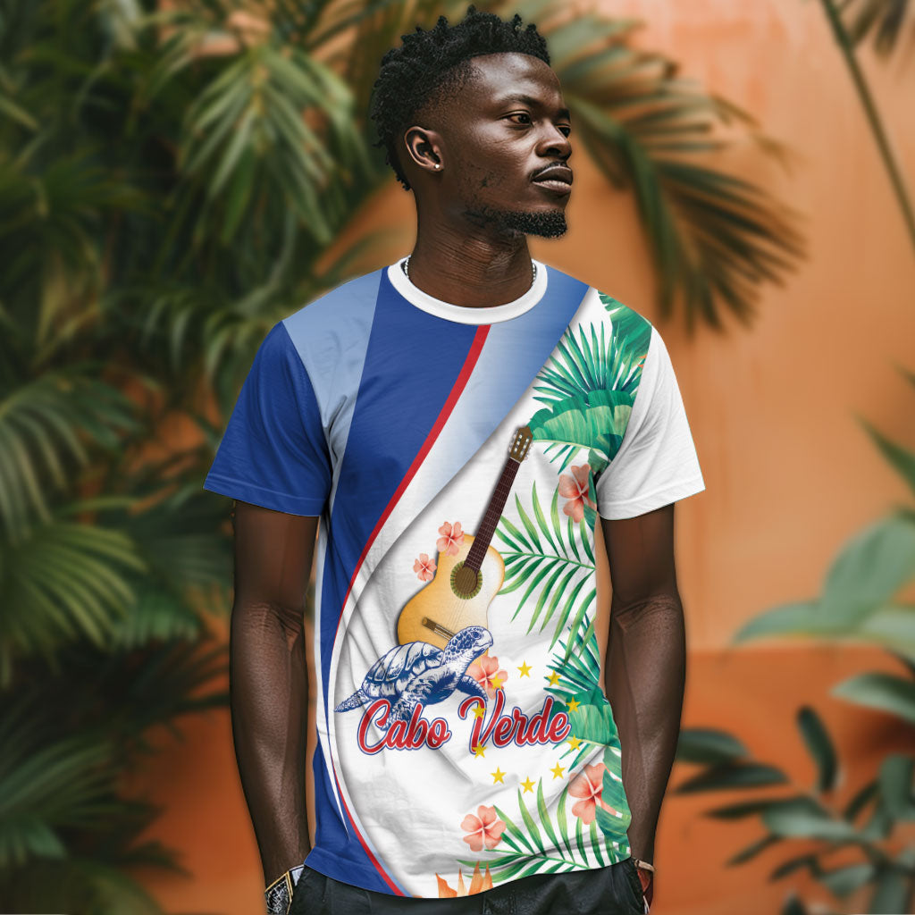 Cavaquinho Cabo Verde T shirt Cape Verdean Instrument Tropical Sea Turtle
