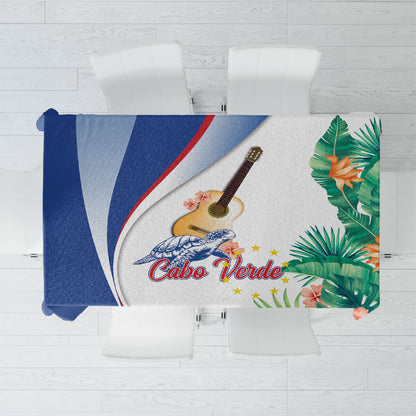 Cavaquinho Cabo Verde Tablecloth Cape Verdean Instrument Tropical Sea Turtle