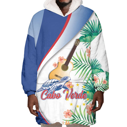 Cavaquinho Cabo Verde Wearable Blanket Hoodie Cape Verdean Instrument Tropical Sea Turtle