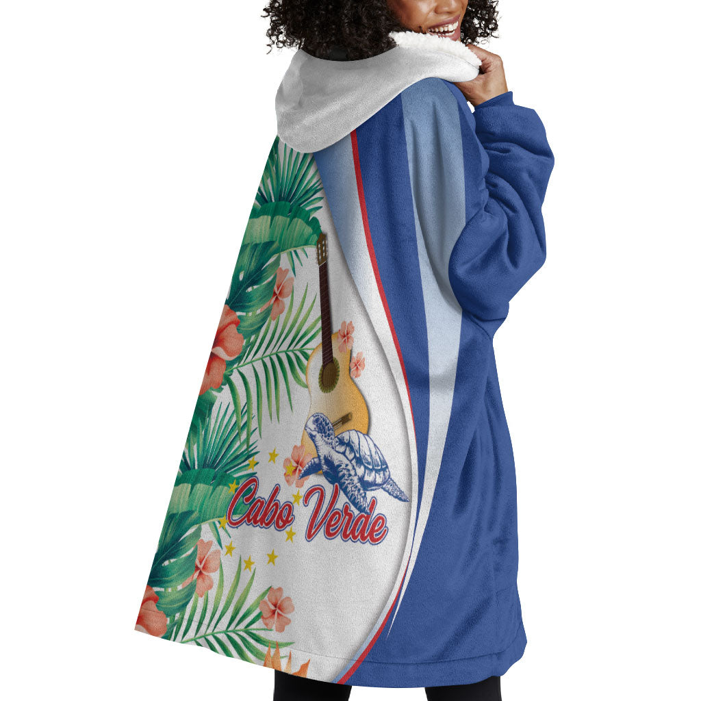 Cavaquinho Cabo Verde Wearable Blanket Hoodie Cape Verdean Instrument Tropical Sea Turtle