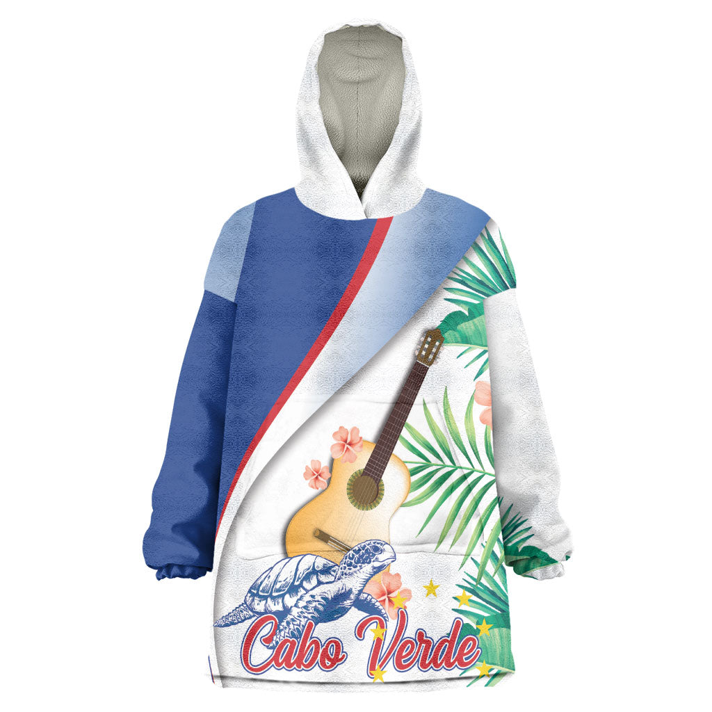 Cavaquinho Cabo Verde Wearable Blanket Hoodie Cape Verdean Instrument Tropical Sea Turtle