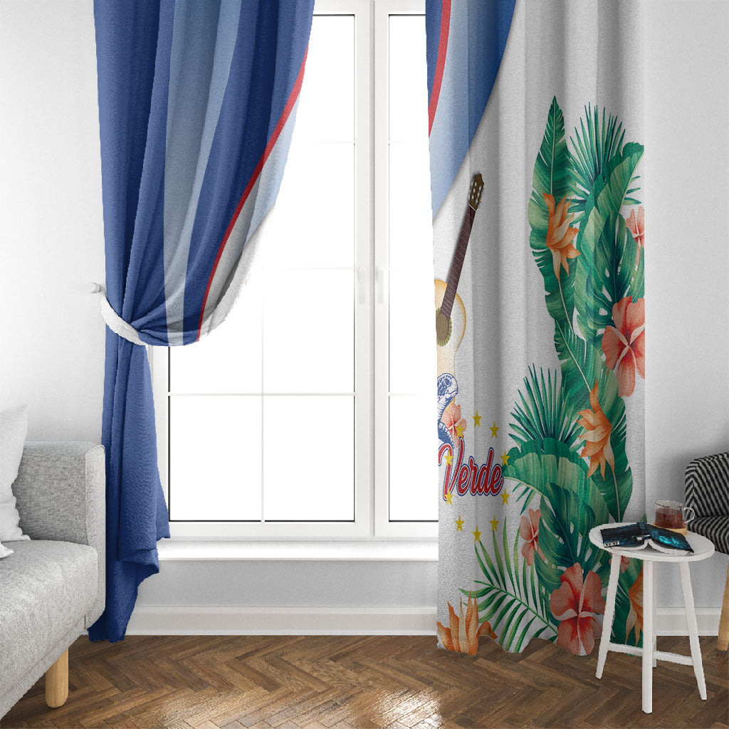 Cavaquinho Cabo Verde Window Curtain Cape Verdean Instrument Tropical Sea Turtle