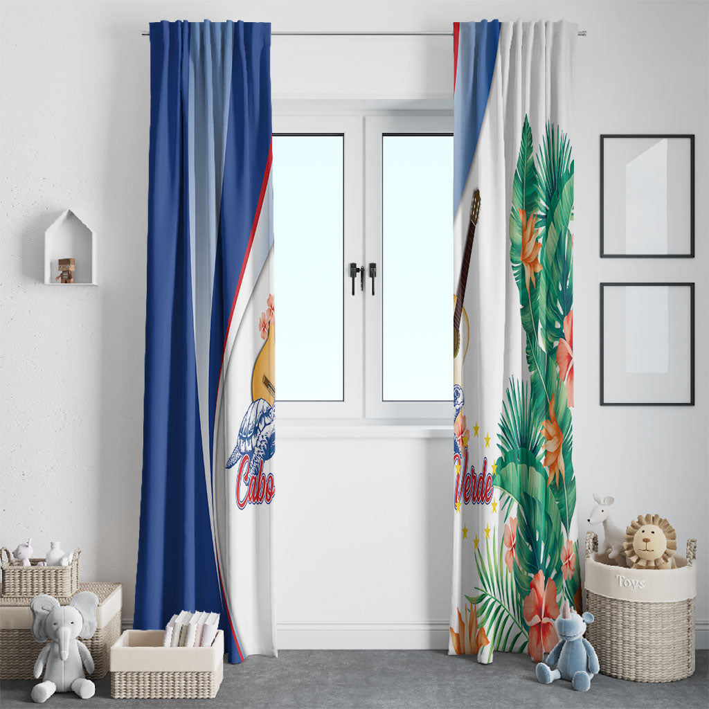 Cavaquinho Cabo Verde Window Curtain Cape Verdean Instrument Tropical Sea Turtle