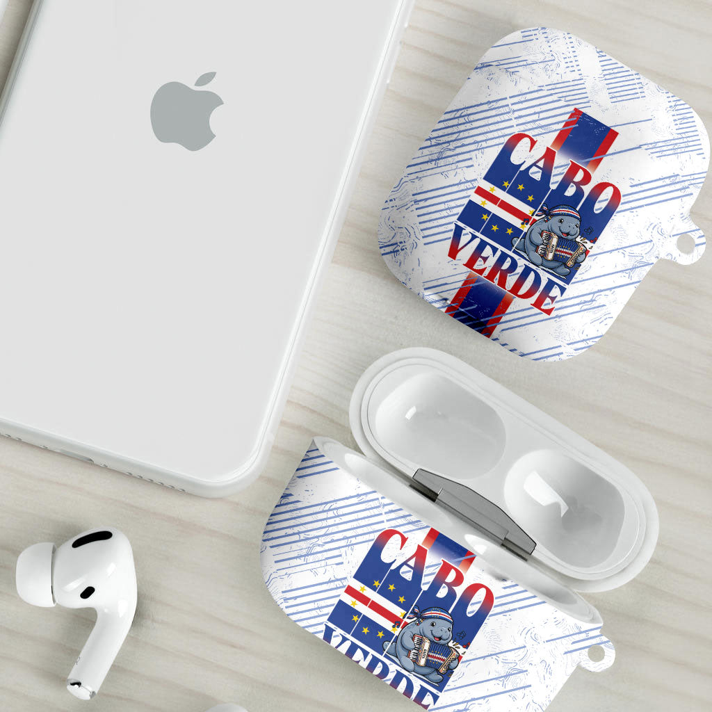 Accordion Gaita Cabo Verde AirPods Case Cape Verdean Instrument Cute Manatee
