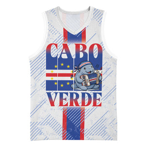 Accordion Gaita Cabo Verde Basketball Jersey Cape Verdean Instrument Cute Manatee