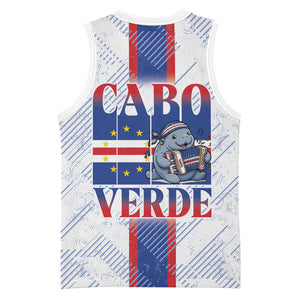 Accordion Gaita Cabo Verde Basketball Jersey Cape Verdean Instrument Cute Manatee