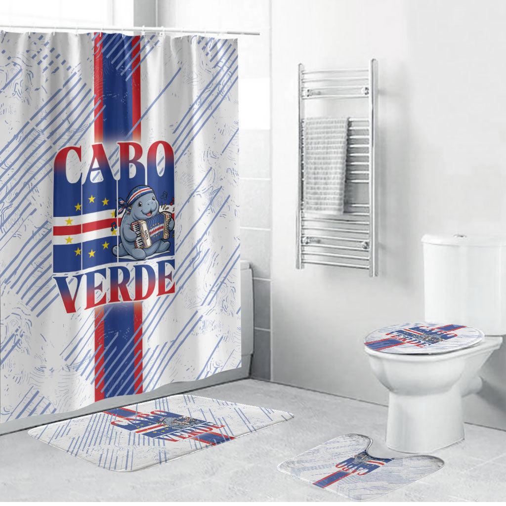Accordion Gaita Cabo Verde Bathroom Set Cape Verdean Instrument Cute Manatee