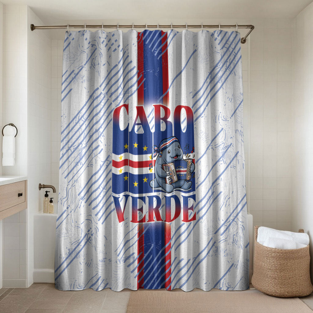 Accordion Gaita Cabo Verde Bathroom Set Cape Verdean Instrument Cute Manatee