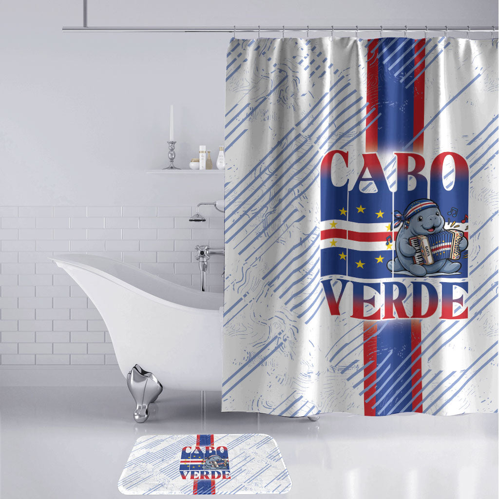 Accordion Gaita Cabo Verde Bathroom Set Cape Verdean Instrument Cute Manatee