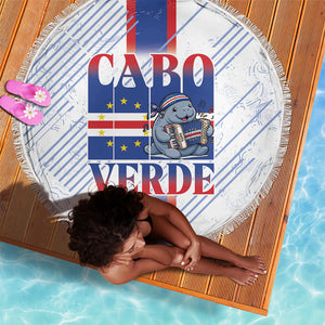Accordion Gaita Cabo Verde Beach Blanket Cape Verdean Instrument Cute Manatee