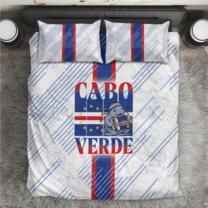 Accordion Gaita Cabo Verde Bedding Set Cape Verdean Instrument Cute Manatee