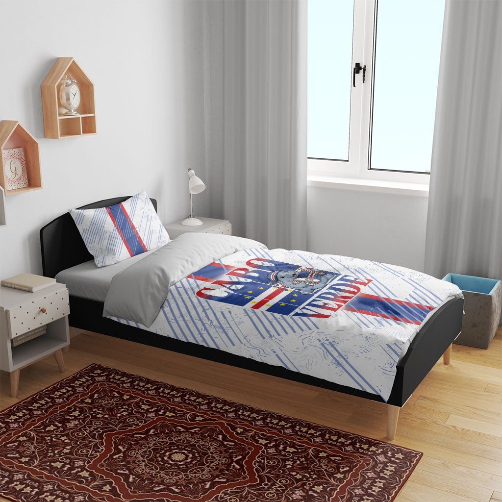 Accordion Gaita Cabo Verde Bedding Set Cape Verdean Instrument Cute Manatee
