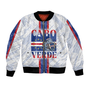 Accordion Gaita Cabo Verde Bomber Jacket Cape Verdean Instrument Cute Manatee