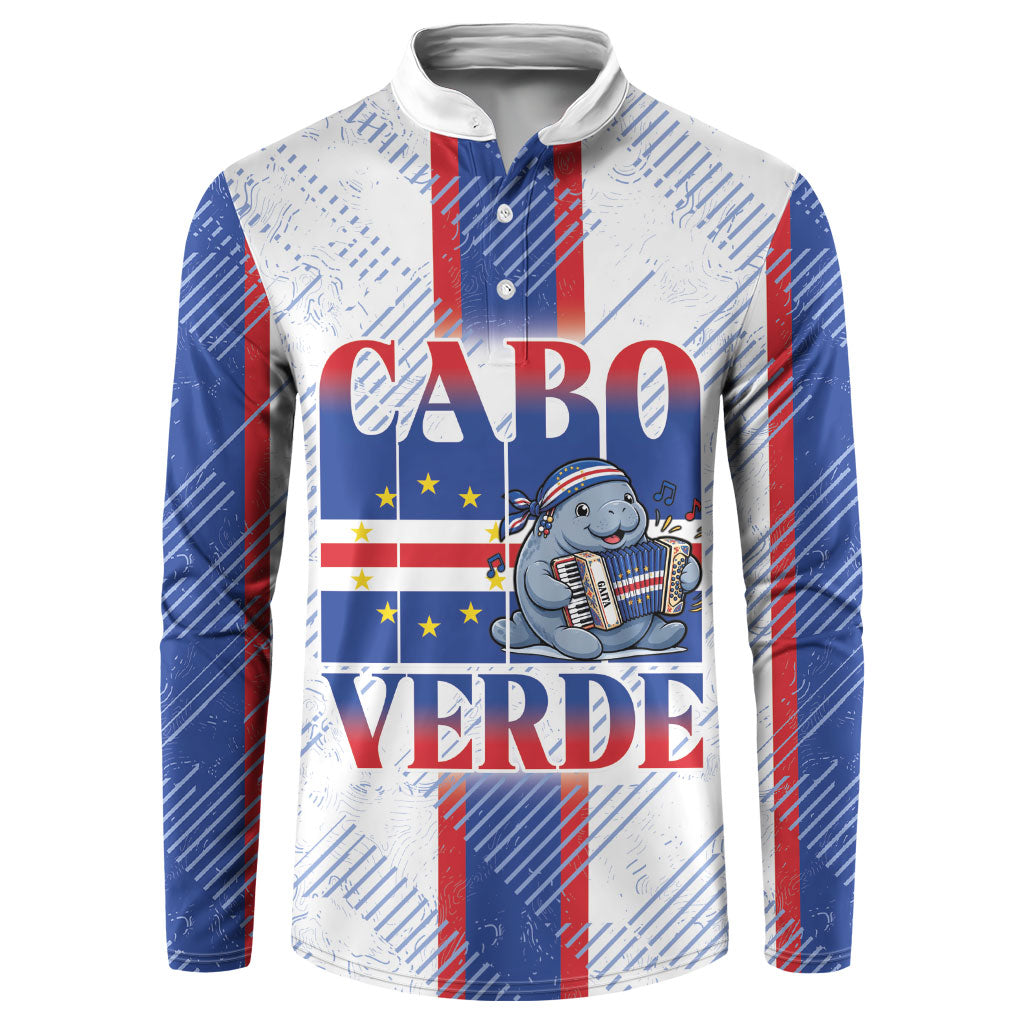 Accordion Gaita Cabo Verde Button Sweatshirt Cape Verdean Instrument Cute Manatee