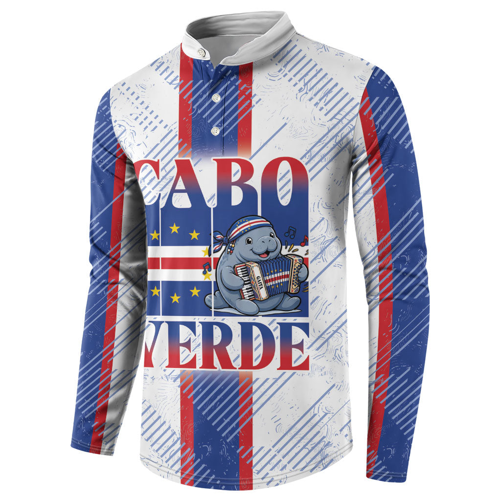 Accordion Gaita Cabo Verde Button Sweatshirt Cape Verdean Instrument Cute Manatee