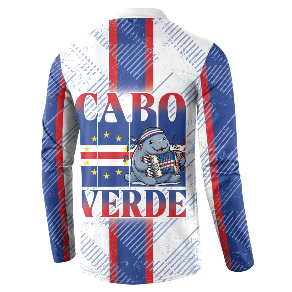 Accordion Gaita Cabo Verde Button Sweatshirt Cape Verdean Instrument Cute Manatee