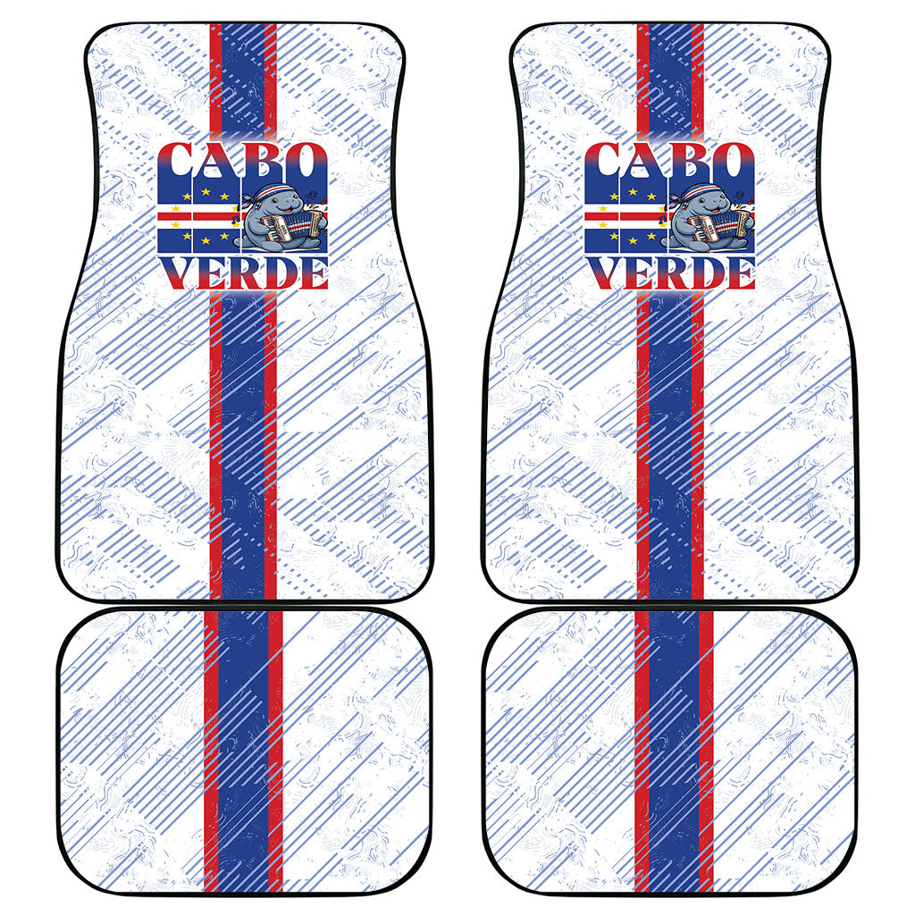 Accordion Gaita Cabo Verde Car Mats Cape Verdean Instrument Cute Manatee