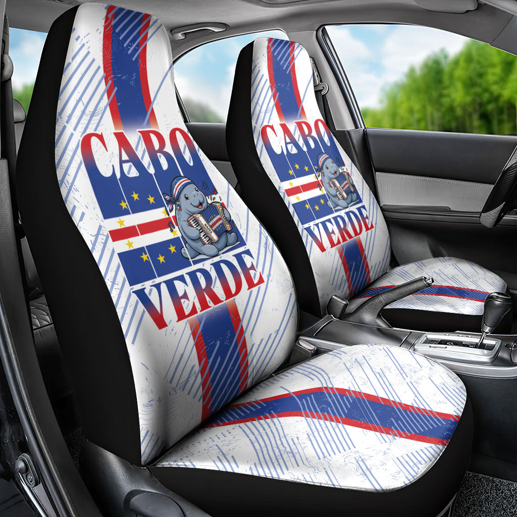 Accordion Gaita Cabo Verde Car Seat Cover Cape Verdean Instrument Cute Manatee