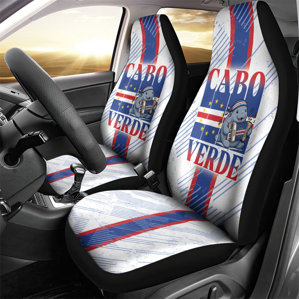 Accordion Gaita Cabo Verde Car Seat Cover Cape Verdean Instrument Cute Manatee