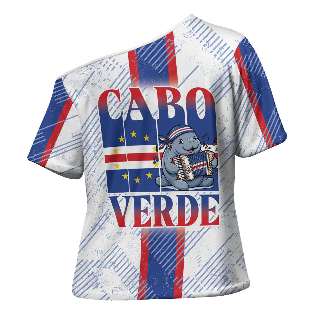 Accordion Gaita Cabo Verde Cross Shoulder Shirt Cape Verdean Instrument Cute Manatee