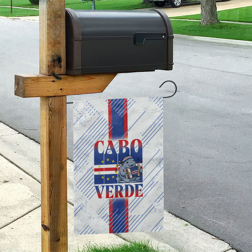 Accordion Gaita Cabo Verde Garden Flag Cape Verdean Instrument Cute Manatee
