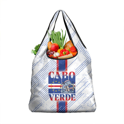 Accordion Gaita Cabo Verde Grocery Bag Cape Verdean Instrument Cute Manatee