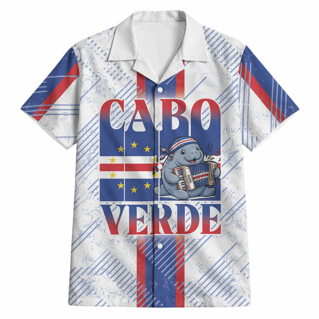 Accordion Gaita Cabo Verde Hawaiian Shirt Cape Verdean Instrument Cute Manatee