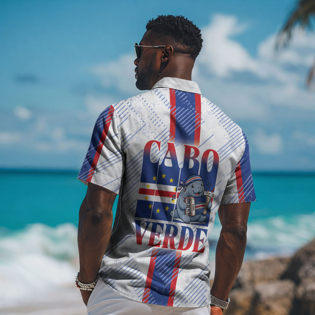 Accordion Gaita Cabo Verde Hawaiian Shirt Cape Verdean Instrument Cute Manatee