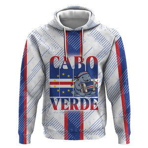 Accordion Gaita Cabo Verde Hoodie Cape Verdean Instrument Cute Manatee