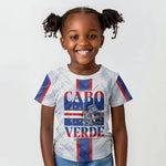 Accordion Gaita Cabo Verde Kid T shirt Cape Verdean Instrument Cute Manatee