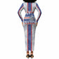 Accordion Gaita Cabo Verde Long Sleeve Bodycon Dress Cape Verdean Instrument Cute Manatee