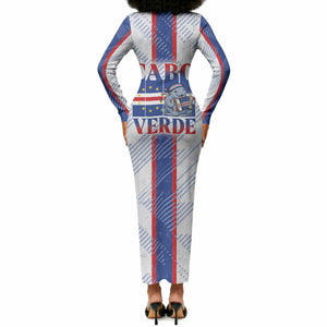 Accordion Gaita Cabo Verde Long Sleeve Bodycon Dress Cape Verdean Instrument Cute Manatee