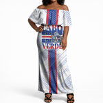 Accordion Gaita Cabo Verde Off Shoulder Maxi Dress Cape Verdean Instrument Cute Manatee