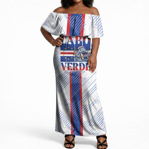 Accordion Gaita Cabo Verde Off Shoulder Maxi Dress Cape Verdean Instrument Cute Manatee