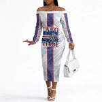 Accordion Gaita Cabo Verde Off The Shoulder Long Sleeve Dress Cape Verdean Instrument Cute Manatee
