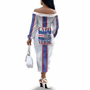 Accordion Gaita Cabo Verde Off The Shoulder Long Sleeve Dress Cape Verdean Instrument Cute Manatee