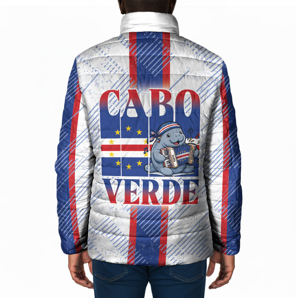 Accordion Gaita Cabo Verde Padded Jacket Cape Verdean Instrument Cute Manatee