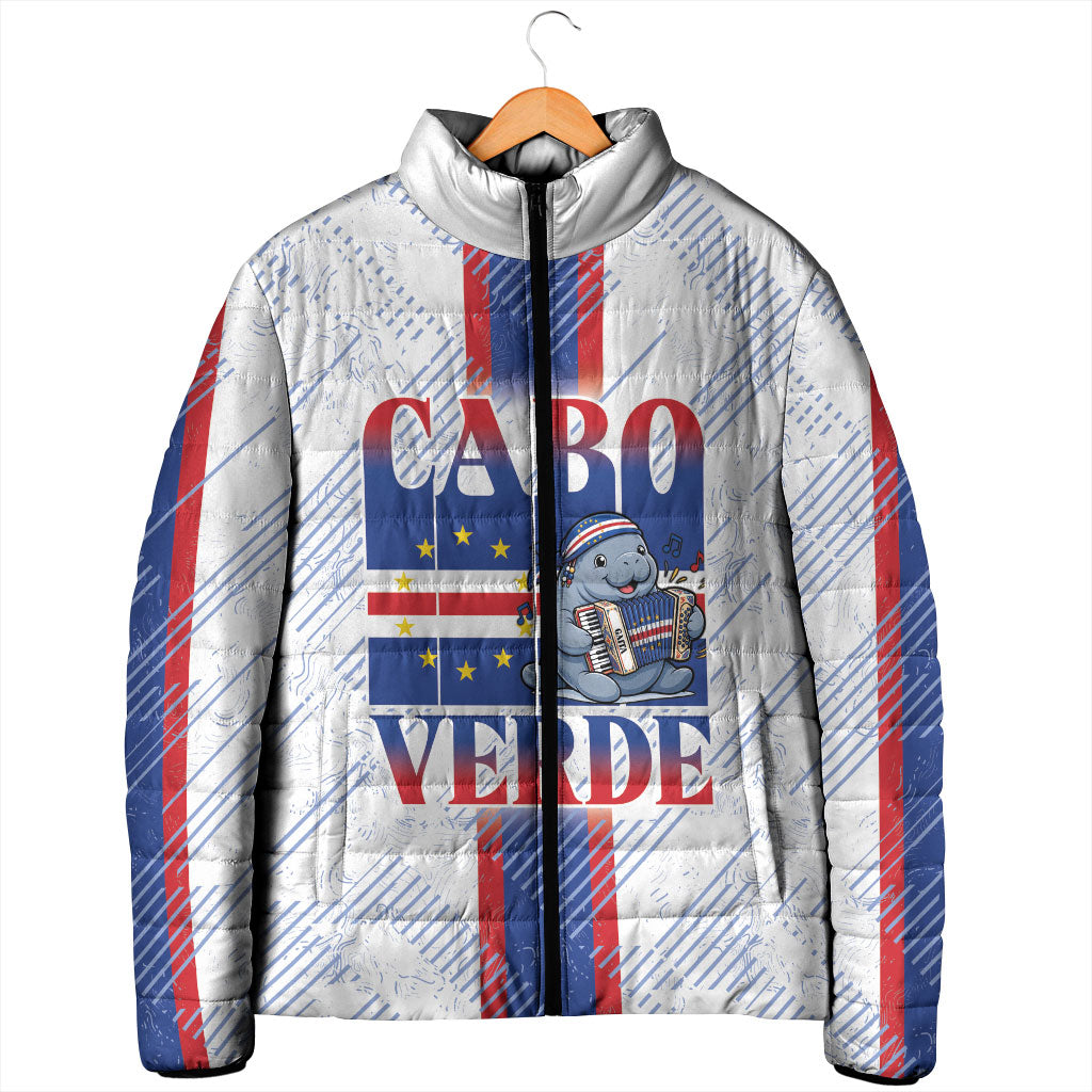 Accordion Gaita Cabo Verde Padded Jacket Cape Verdean Instrument Cute Manatee