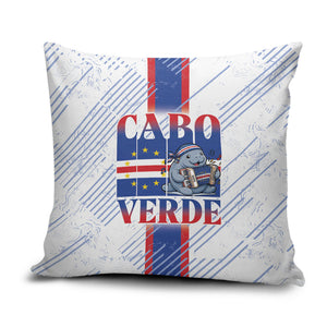Accordion Gaita Cabo Verde Pillow Cover Cape Verdean Instrument Cute Manatee