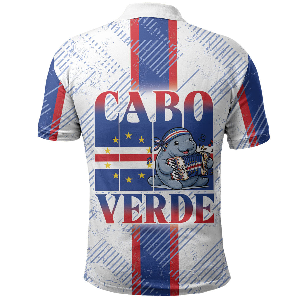 Accordion Gaita Cabo Verde Polo Shirt Cape Verdean Instrument Cute Manatee