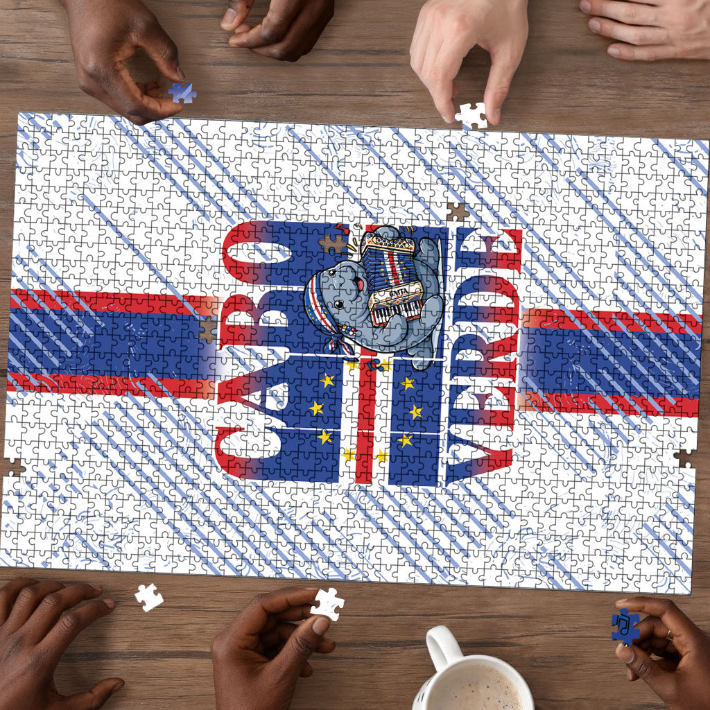Accordion Gaita Cabo Verde Puzzle Cape Verdean Instrument Cute Manatee