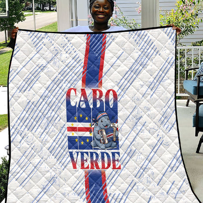 Accordion Gaita Cabo Verde Quilt Cape Verdean Instrument Cute Manatee
