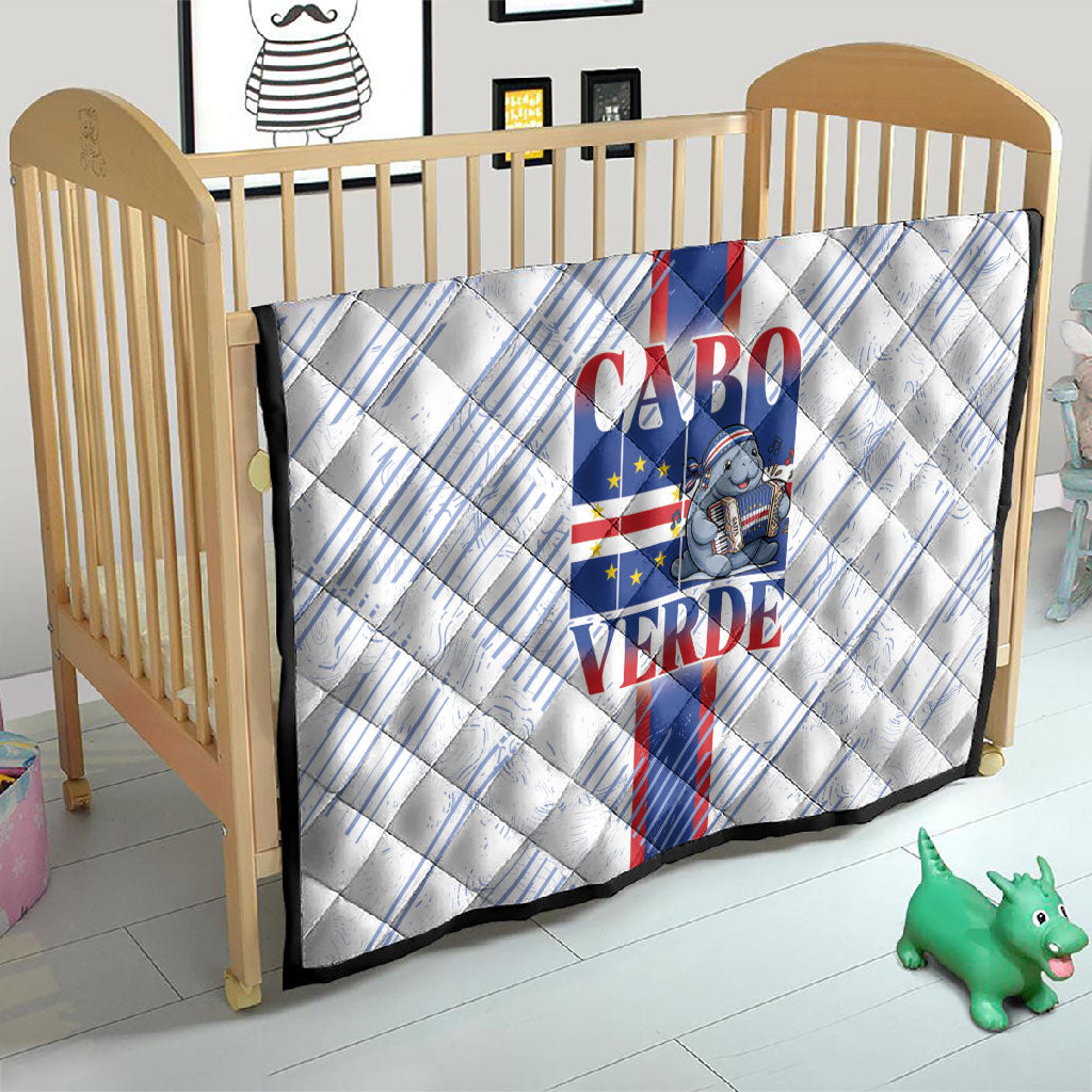 Accordion Gaita Cabo Verde Quilt Cape Verdean Instrument Cute Manatee