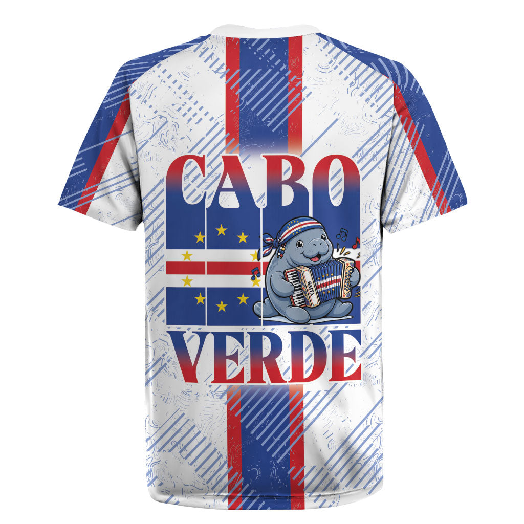Accordion Gaita Cabo Verde Rugby Jersey Cape Verdean Instrument Cute Manatee