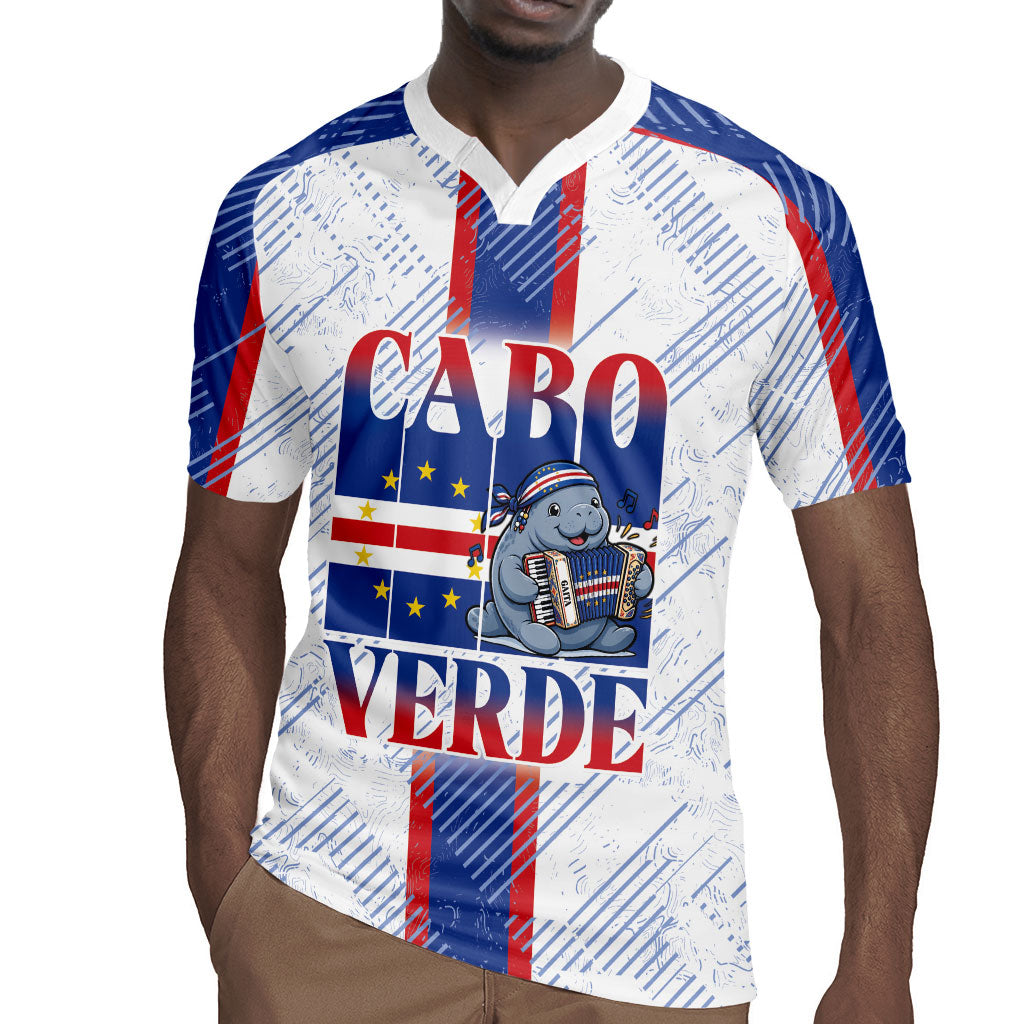 Accordion Gaita Cabo Verde Rugby Jersey Cape Verdean Instrument Cute Manatee