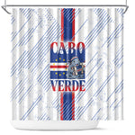 Accordion Gaita Cabo Verde Shower Curtain Cape Verdean Instrument Cute Manatee