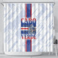 Accordion Gaita Cabo Verde Shower Curtain Cape Verdean Instrument Cute Manatee