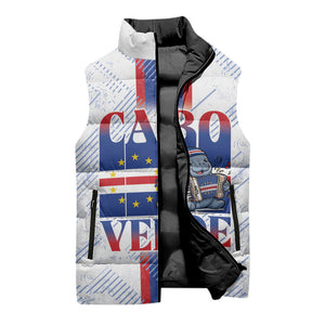Accordion Gaita Cabo Verde Sleeveless Puffer Jacket Cape Verdean Instrument Cute Manatee
